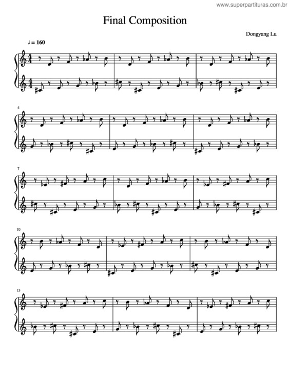 Partitura da música Final Composition