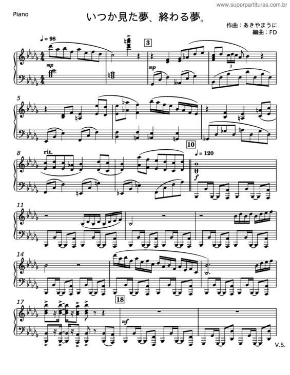 Partitura da música Final Fantasy X – Someday The Dream Will End – Misc Computer Games