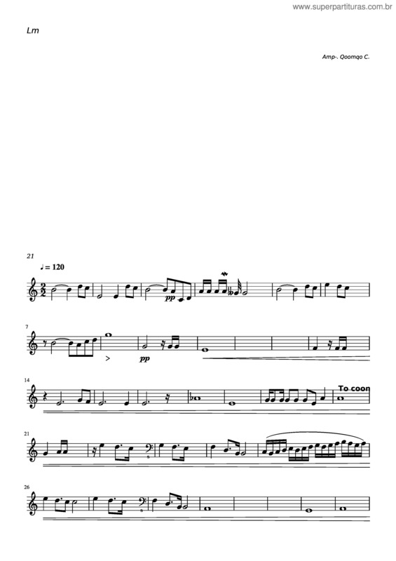 Partitura da música Final Feliz Lira