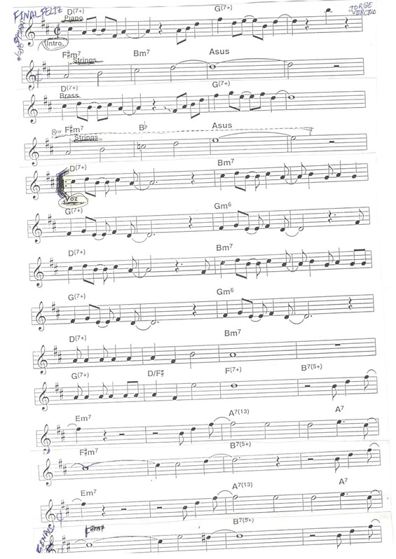 Partitura da música Final Feliz Pág.1