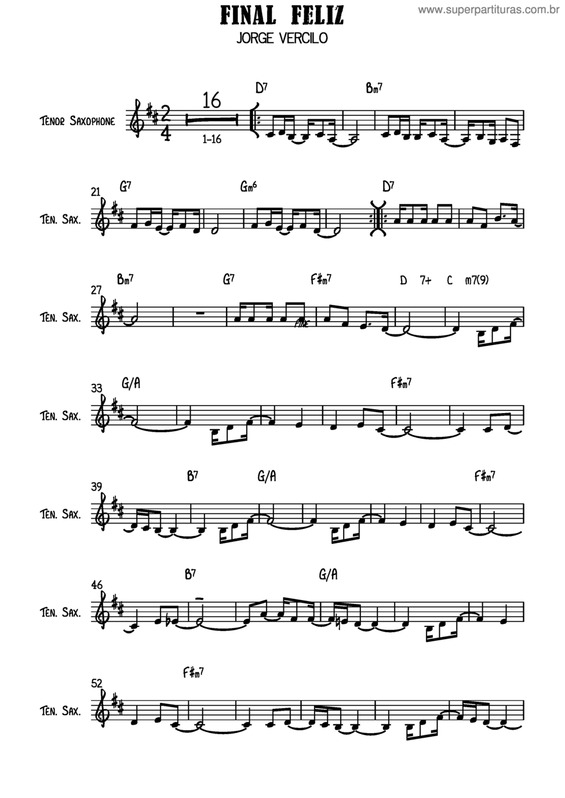 Partitura da música Final Feliz v.5