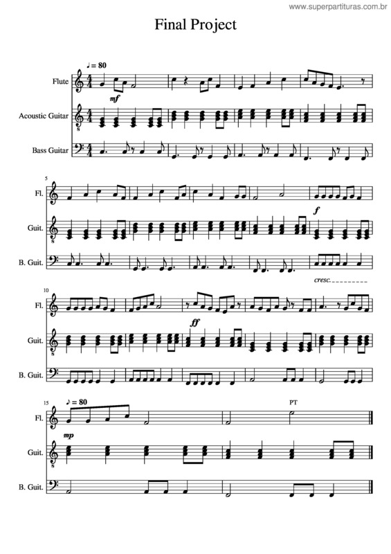 Partitura da música Final Project Msc 111–Marcelo Paredes