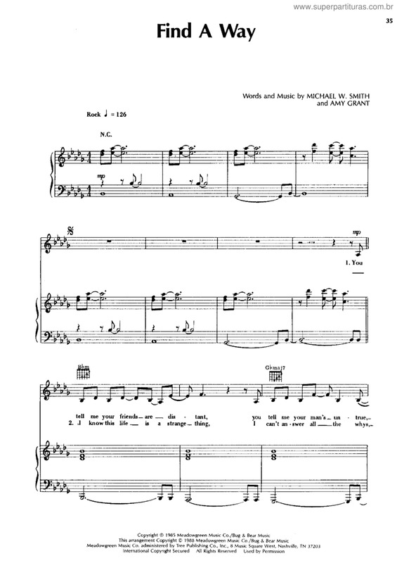 Partitura da música Find a way