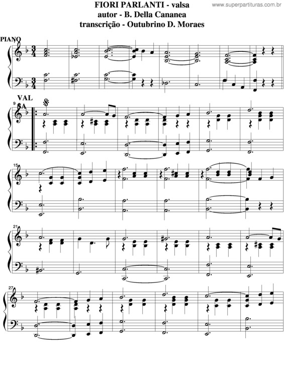 Partitura da música Fiori Parlanti