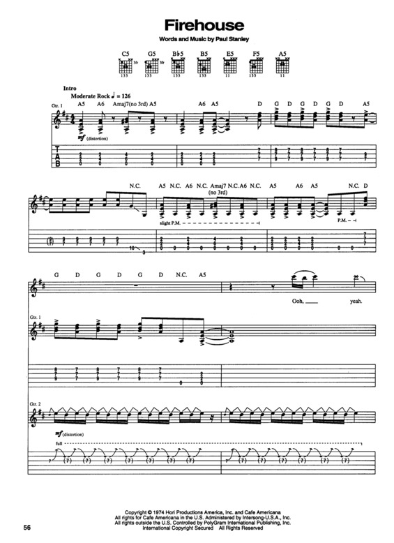 Partitura da música Firehouse v.2