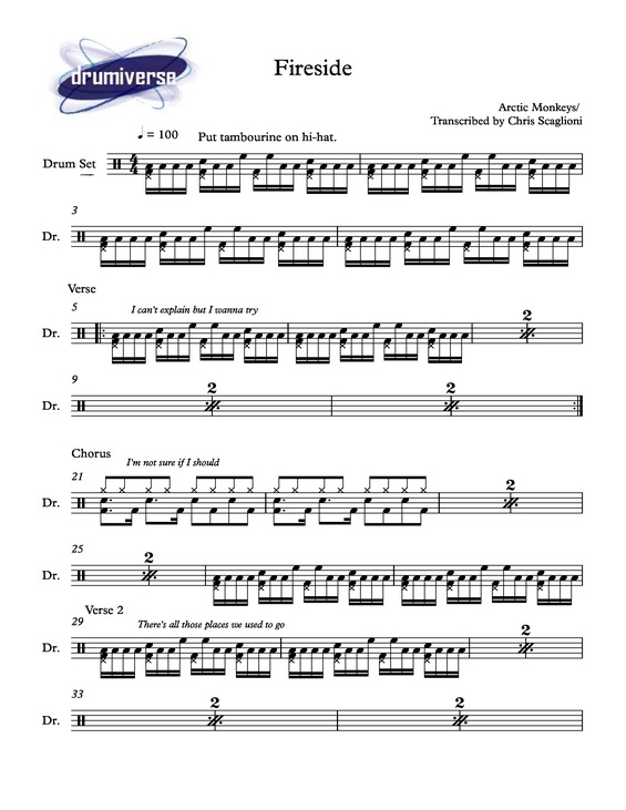 Partitura da música Fireside