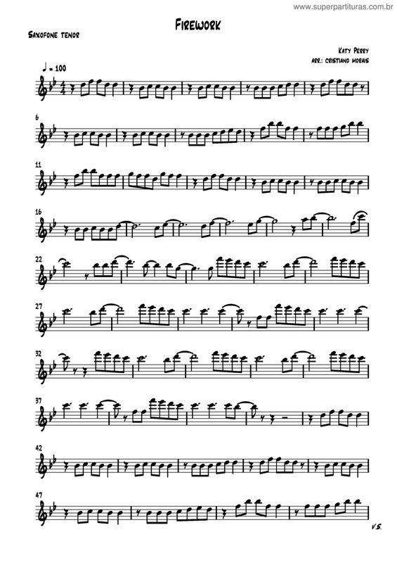 Partitura da música Firework v.9