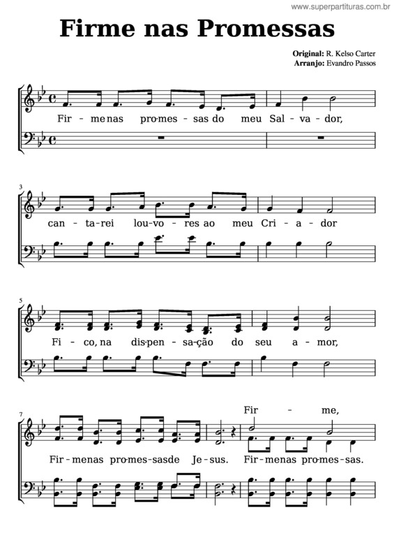 Partitura da música Firme Nas Promessas v.12