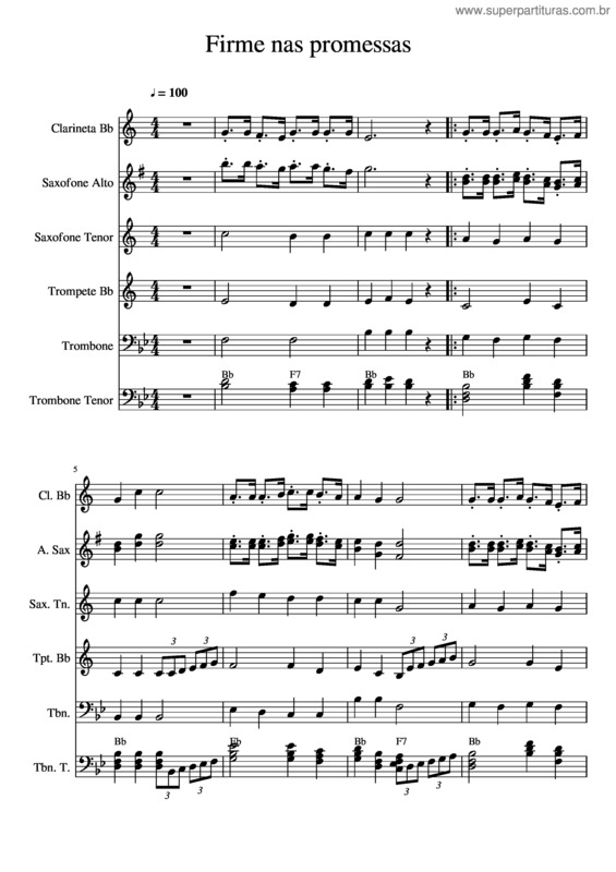 Partitura da música Firme Nas Promessas v.13