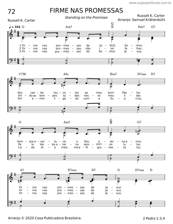 Partitura da música Firme Nas Promessas v.17