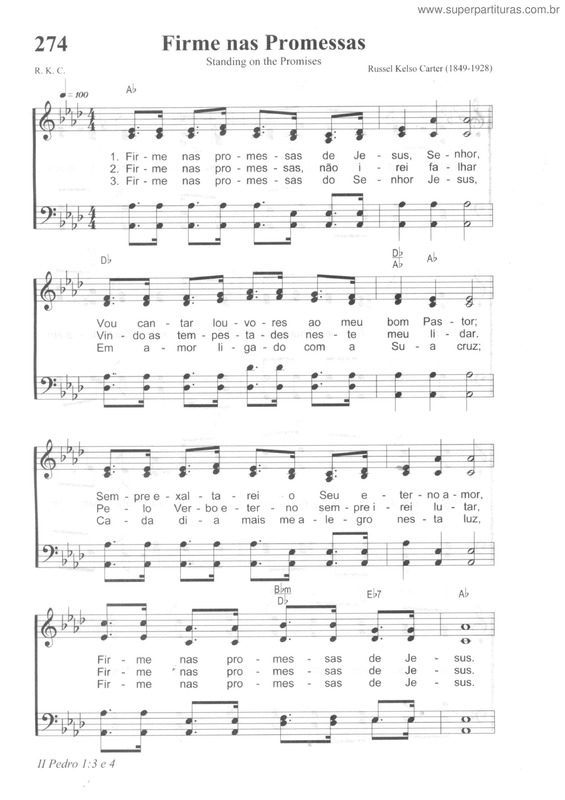 Partitura da música Firme Nas Promessas v.4