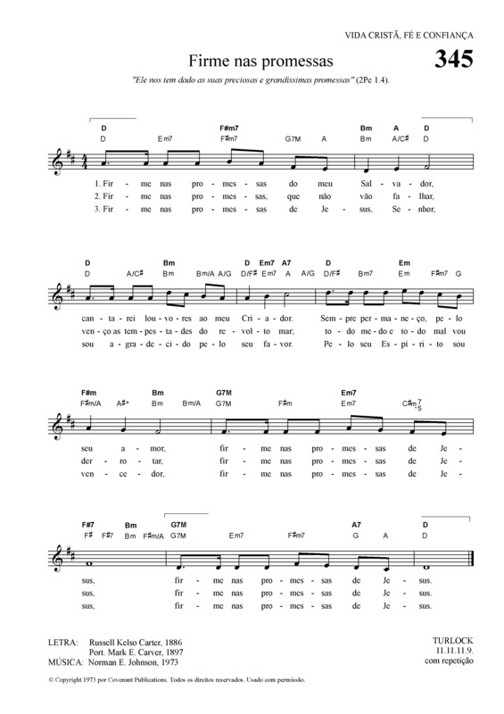 Partitura da música Firme Nas Promessas1