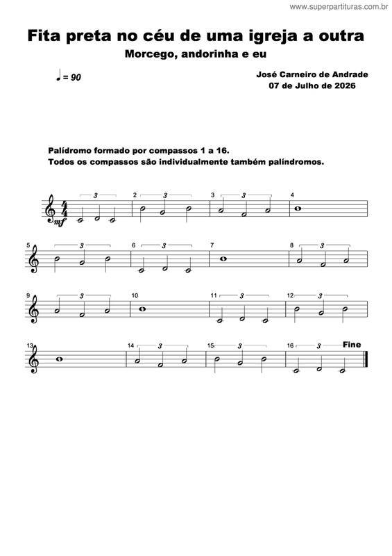 Partitura da música Fita Preta No Céu De Uma Igreja A Outra