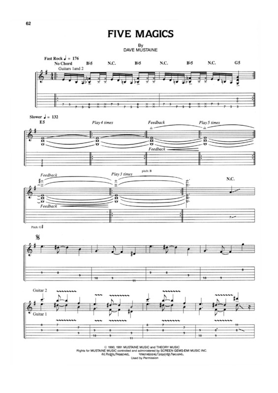 Partitura da música Five Magics