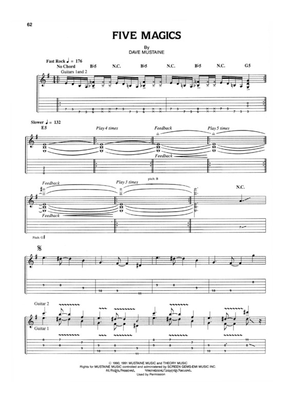 Partitura da música Five Magics