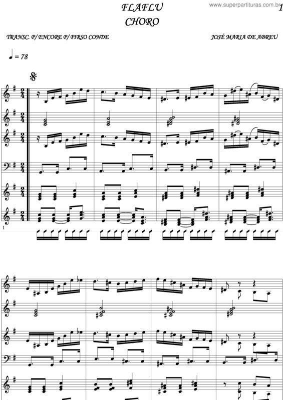 Partitura da música Fla Flu v.4