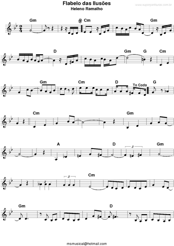 Partitura da música Flabelo das Ilusões v.2