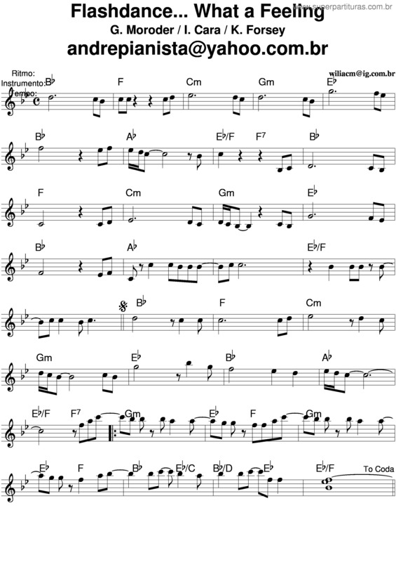 Partitura da música Flache Dance