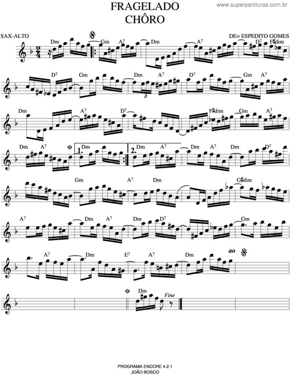 Partitura da música Flagelados