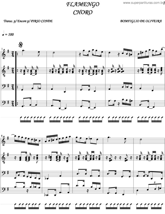 Partitura da música Flamengo v.5