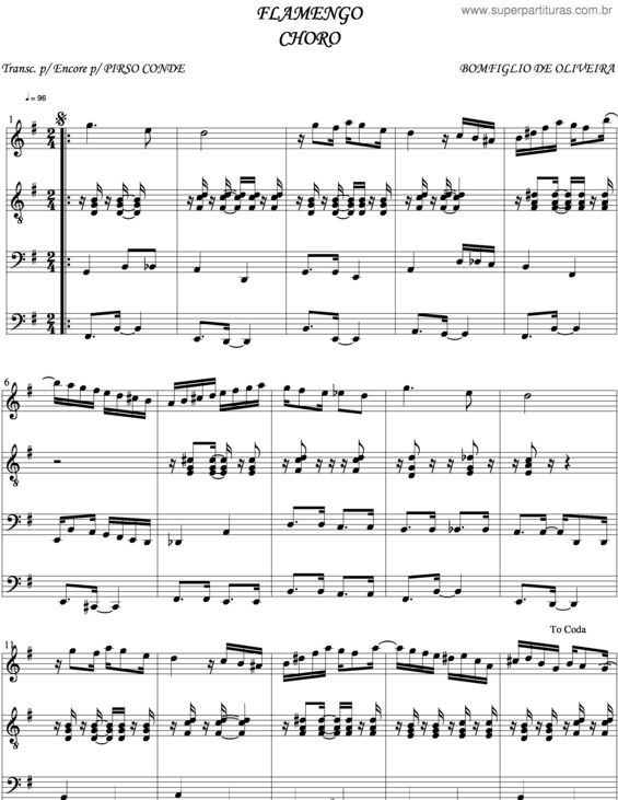 Partitura da música Flamengo v.6