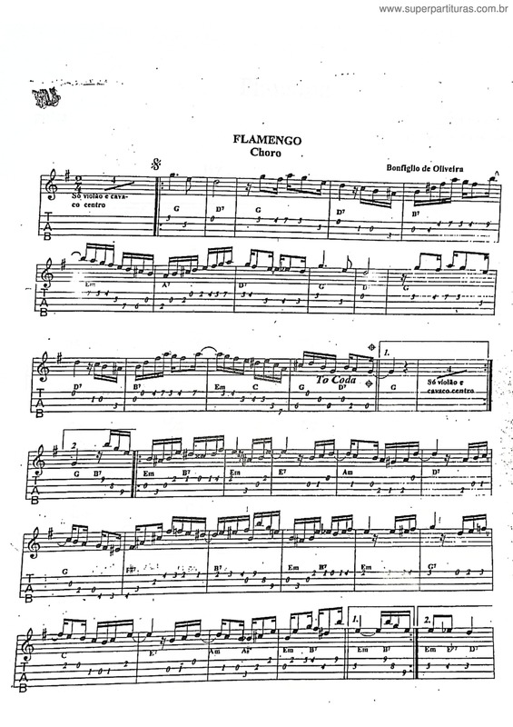 Partitura da música Flamengo v.7