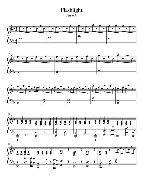 Partitura da música Flashlight