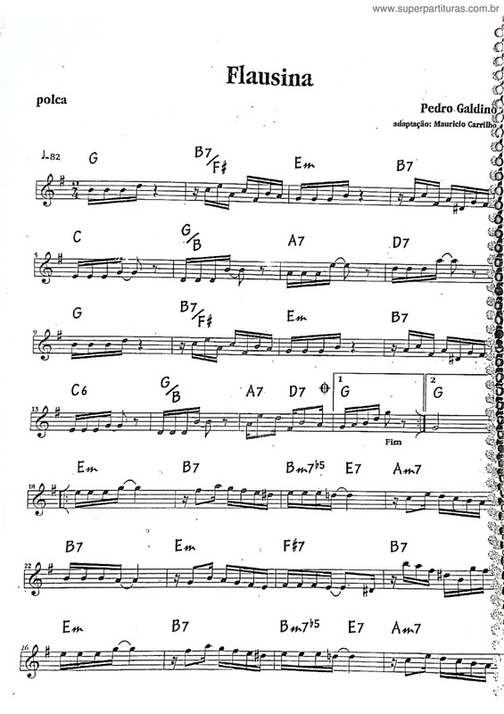 Partitura da música Flausina v.2