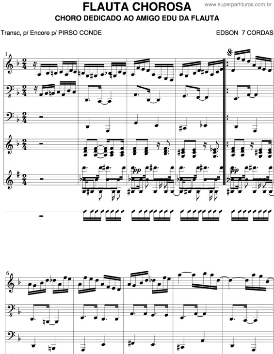 Partitura da música Flauta Chorosa v.2