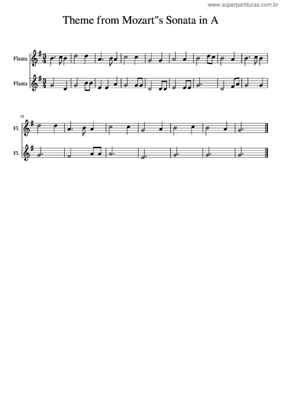 Partitura da música Flauta Trab Cintia