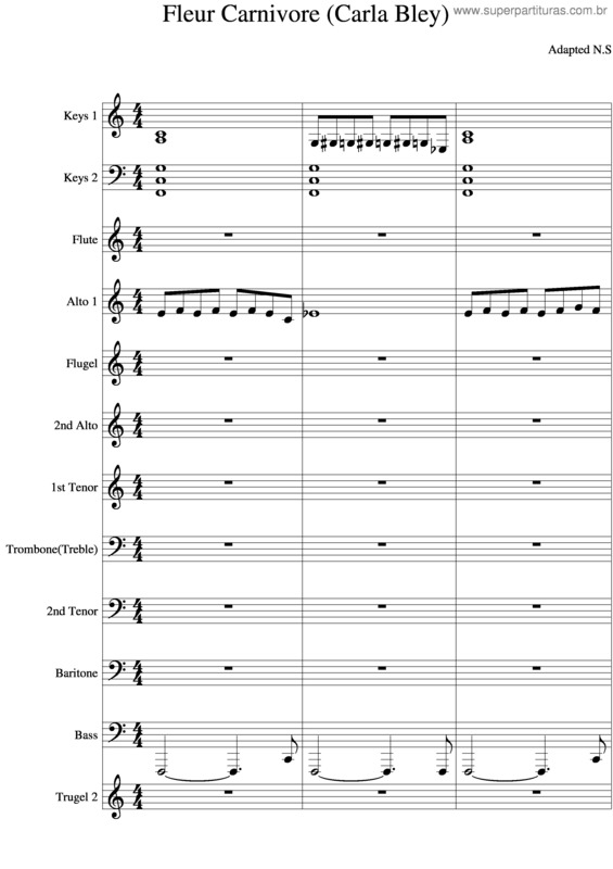 Partitura da música Fleur Carnivore