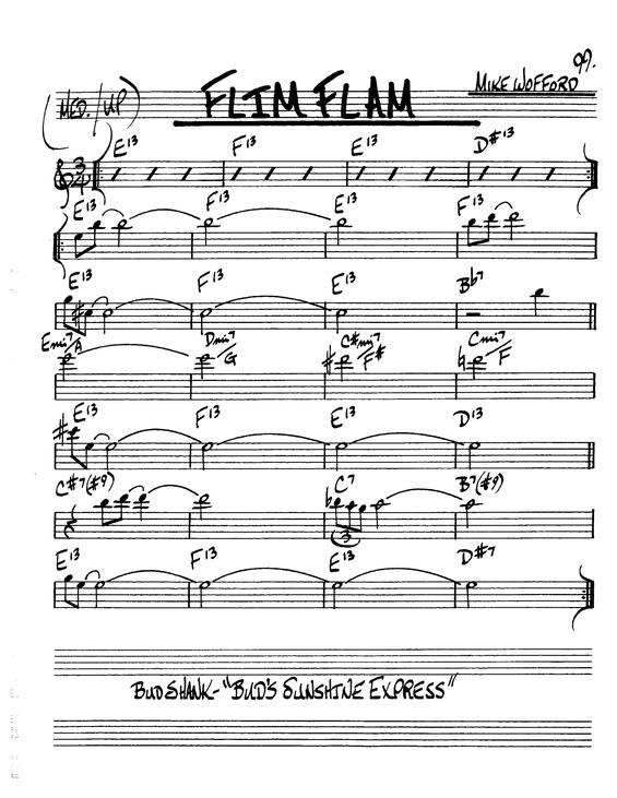 Partitura da música Flim Flam