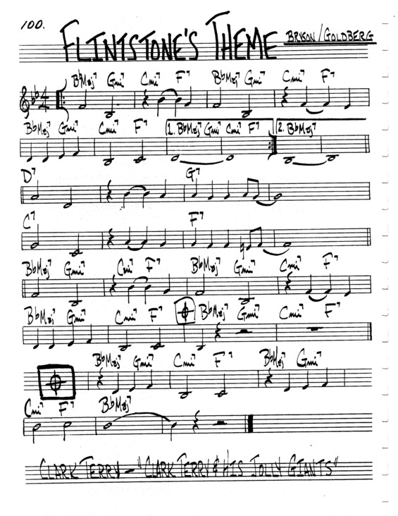 Partitura da música Flintstones Theme v.7