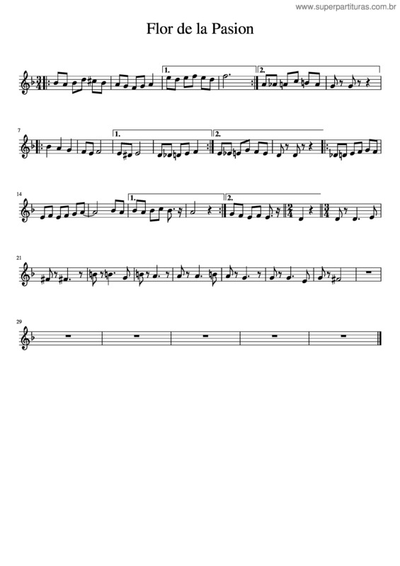 Partitura da música Flor 2