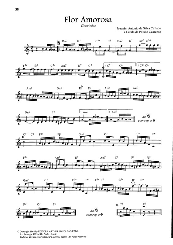 Partitura da música Flor Amorosa v.15
