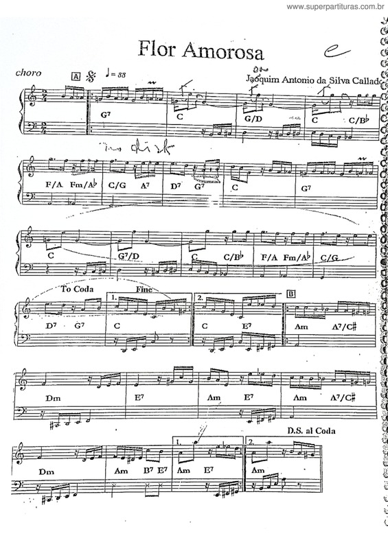 Partitura da música Flor Amorosa v.18