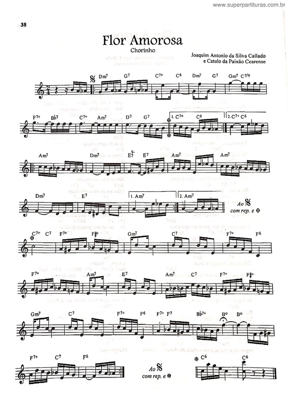 Partitura da música Flor Amorosa v.19