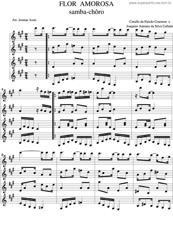 Partitura da música Flôr Amorosa v.7