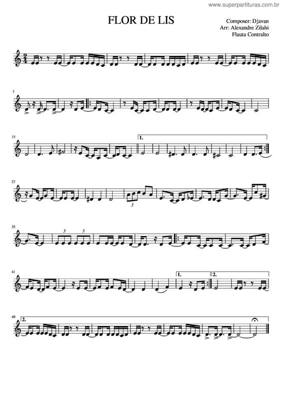 Partitura da música Flor Contrato