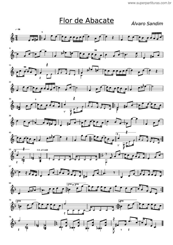 Partitura da música Flor De Abacate v.4