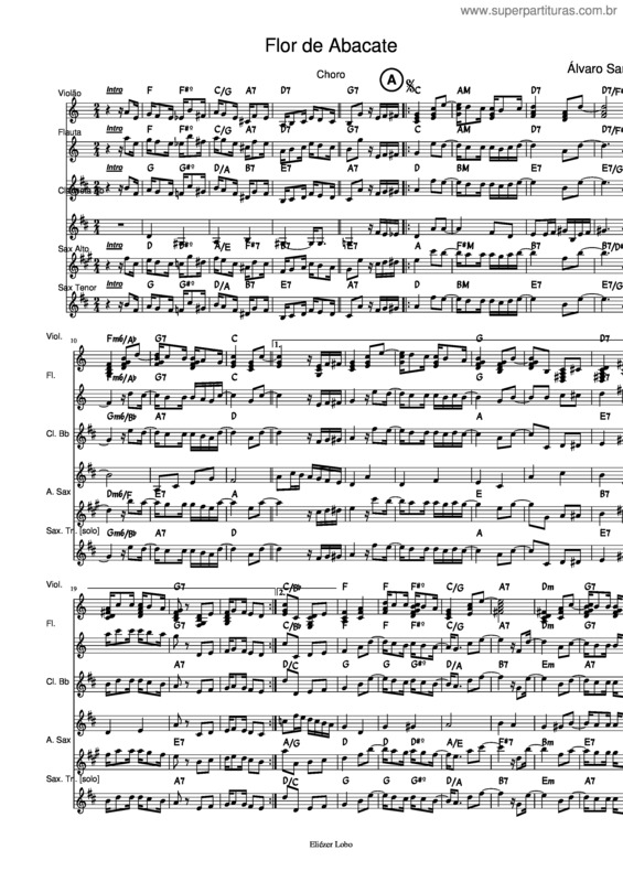 Partitura da música Flor De Abacate v.5