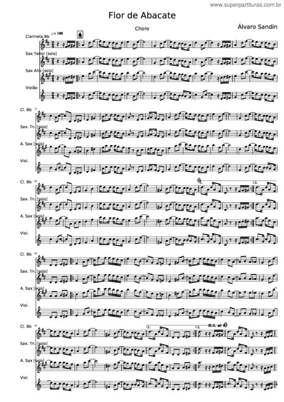 Partitura da música Flor De Abacate v.7