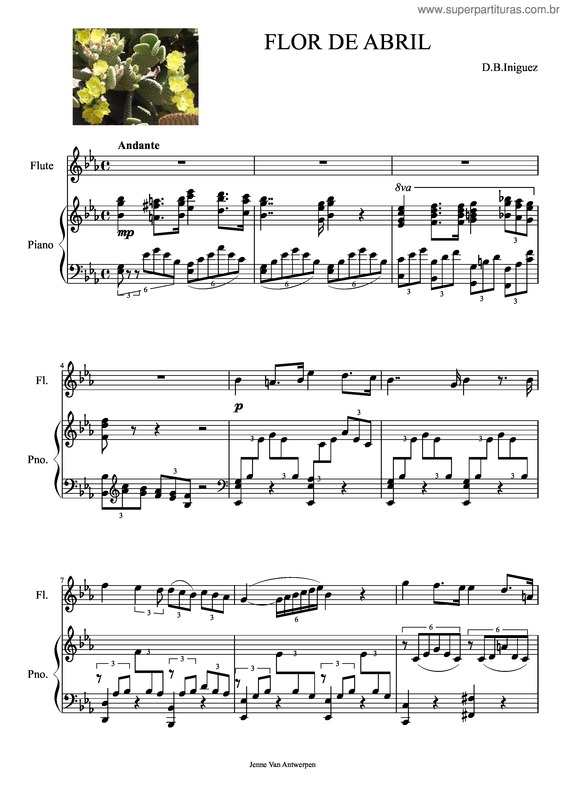 Partitura da música Flor De Abril