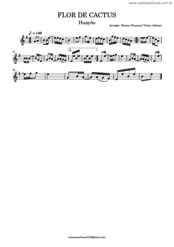 Partitura da música Flor De Cactus –  Flor De Cactus