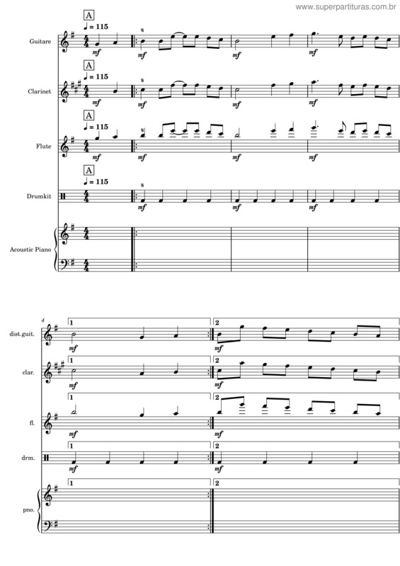 Partitura da música Flor De Cactus – Bolivian Folk