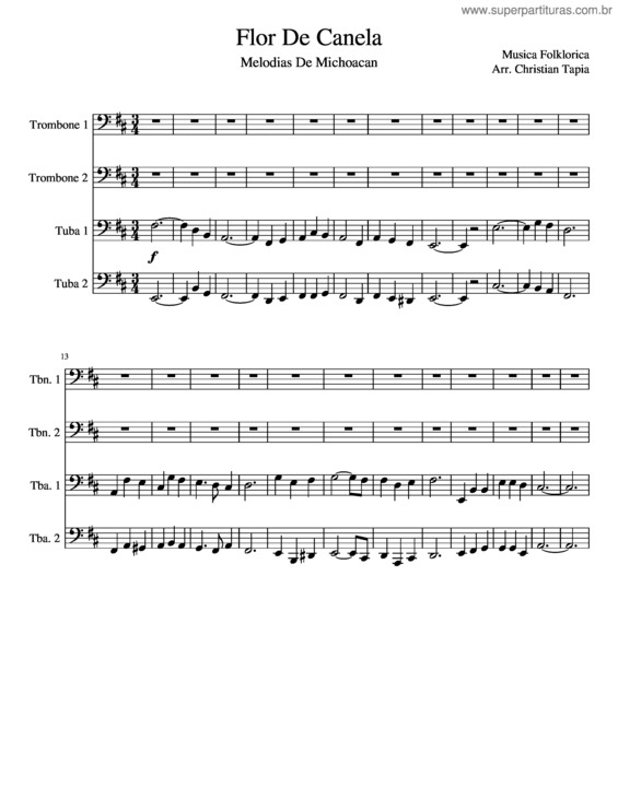 Partitura da música Flor De Canela – Recital Version