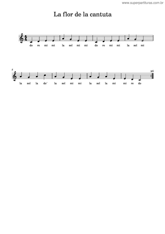Partitura da música Flor De La Cantuta – Anonymous La Flor De La Cantuta.