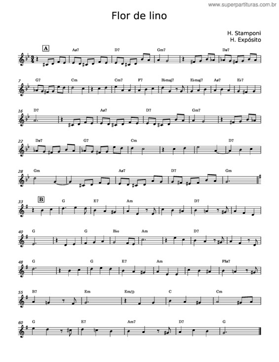 Partitura da música Flor De Lino – Dúo Coplanacu