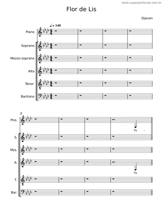 Partitura da música Flor De Lis – Djavan v.3