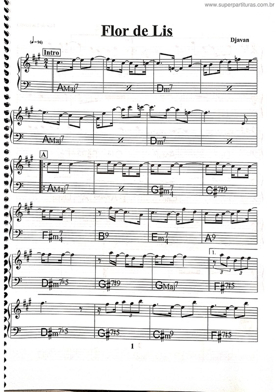 Partitura da música Flor De Lis v.10
